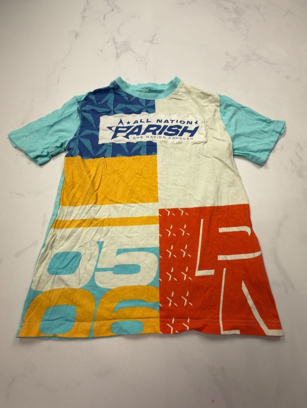 Parish Nation Colorblock Graphic Tee Multicolor 2000s Retro - Boys Regular M
